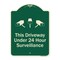 Signmission Designer Series-This Driveway Under 24 Hour Surveillance With Graphics, 24" H, G-1824-9748 A-DES-G-1824-9748 - alternate 1